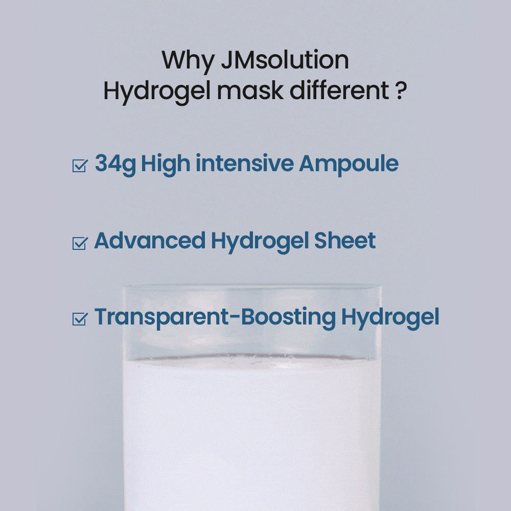 JMsolution Bio Multi-Hyaluronic Waterfull Mask – Deep Hydration Hydrogel Sheet Mask for Dry & Dehydrated Skin – 5-Layer Hyaluronic Acid – Overnight Treatment (4 Sheets)