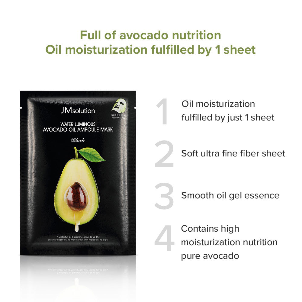 Water Luminous Avocado Oil Ampoule Mask (10 Sheets)