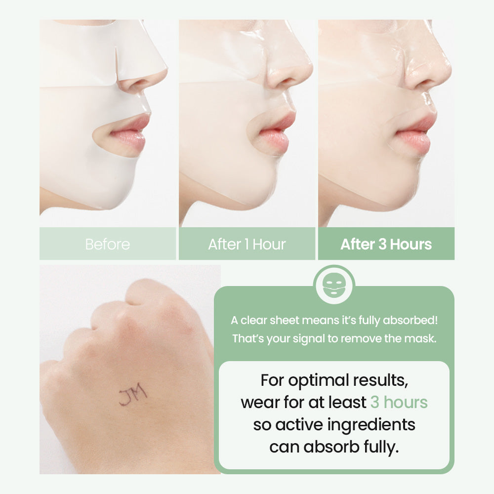 JMsolution Bio Cica Calming Mask – Soothing Hydrogel Sheet Mask for Sensitive & Irritated Skin – 5 Sheets (4 Sheets)