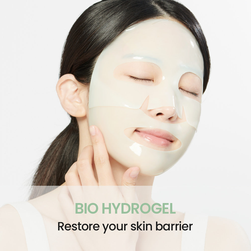 JMsolution Bio Cica Calming Mask – Soothing Hydrogel Sheet Mask for Sensitive & Irritated Skin – 5 Sheets (4 Sheets)