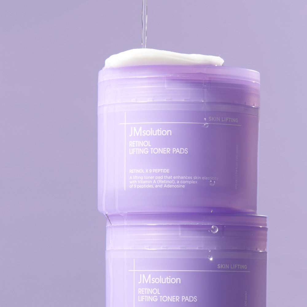 JMsolution Retinol Lifting Toner Pad – Visibly Firms & Lifts with Retinol, Peptides & Vitamins