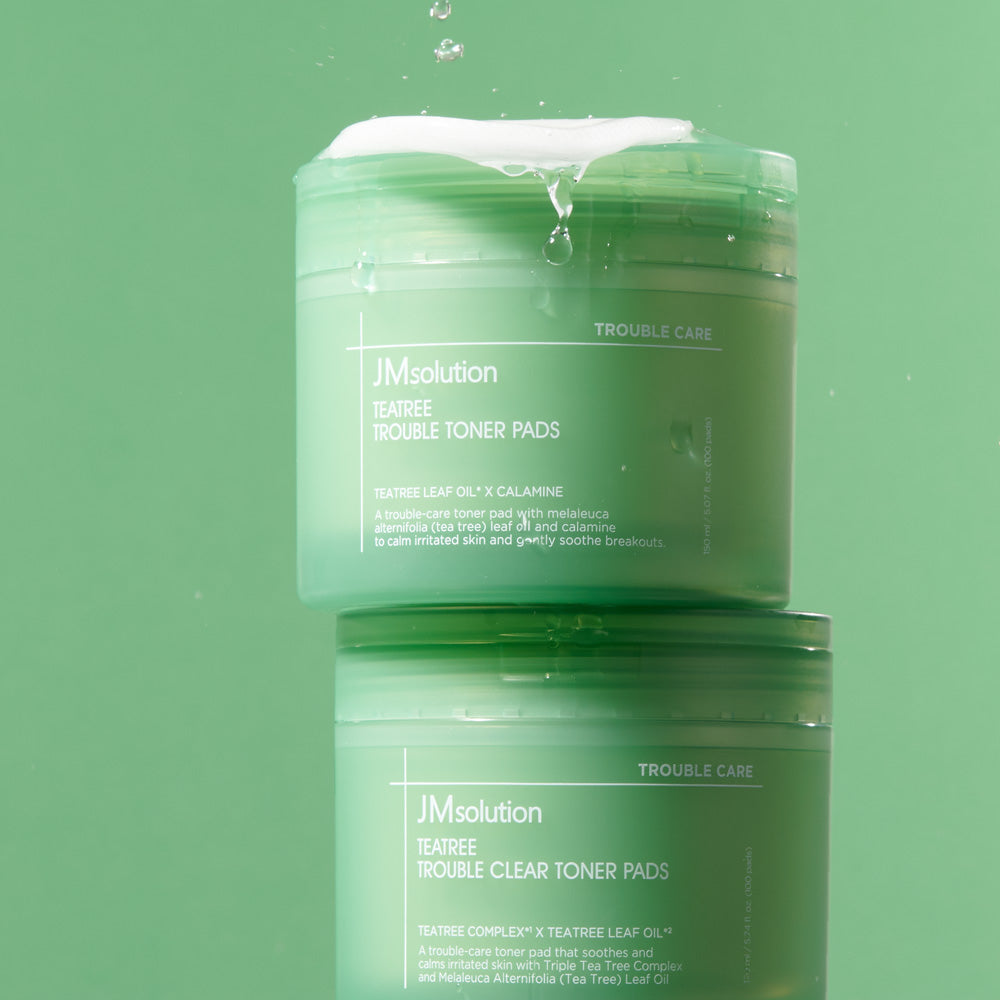 JMsolution Tea Tree Trouble Clear Toner Pad – Control Sebum & Calm Acne with Tea Tree