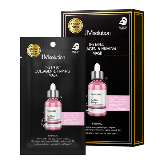 JMsolution THE EFFECT Collagen Firming Ampoule Mask – Anti-Aging Sheet Mask with 9 kinds of Collagen , Korean Skincare for Firm and Elastic Skin24ml x 10