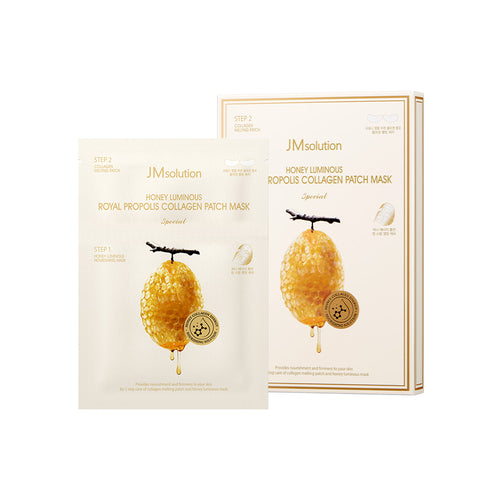 JMsolution Honey Royal Propolis Collagen 2 steps patch mask (5 Sheets)