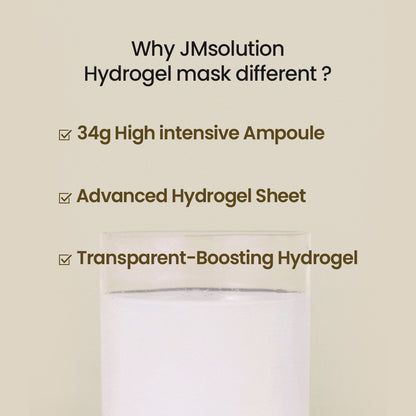 JMsolution Bio Vita Duo Brightening Mask -Vitamin C + E Hydrogel Mask for Dull Skin – Dark Spot Correcting & Radiance Boosting – Clinically Proven (4 Sheets)