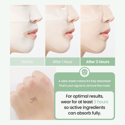 JMsolution Bio Cica  Calming Mask – Soothing Hydrogel Sheet Mask for Sensitive & Irritated Skin – 5 Sheets (4 Sheets)