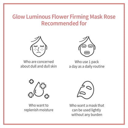 Glow Luminous Rose Extracts Firming Mask (10 Sheets)