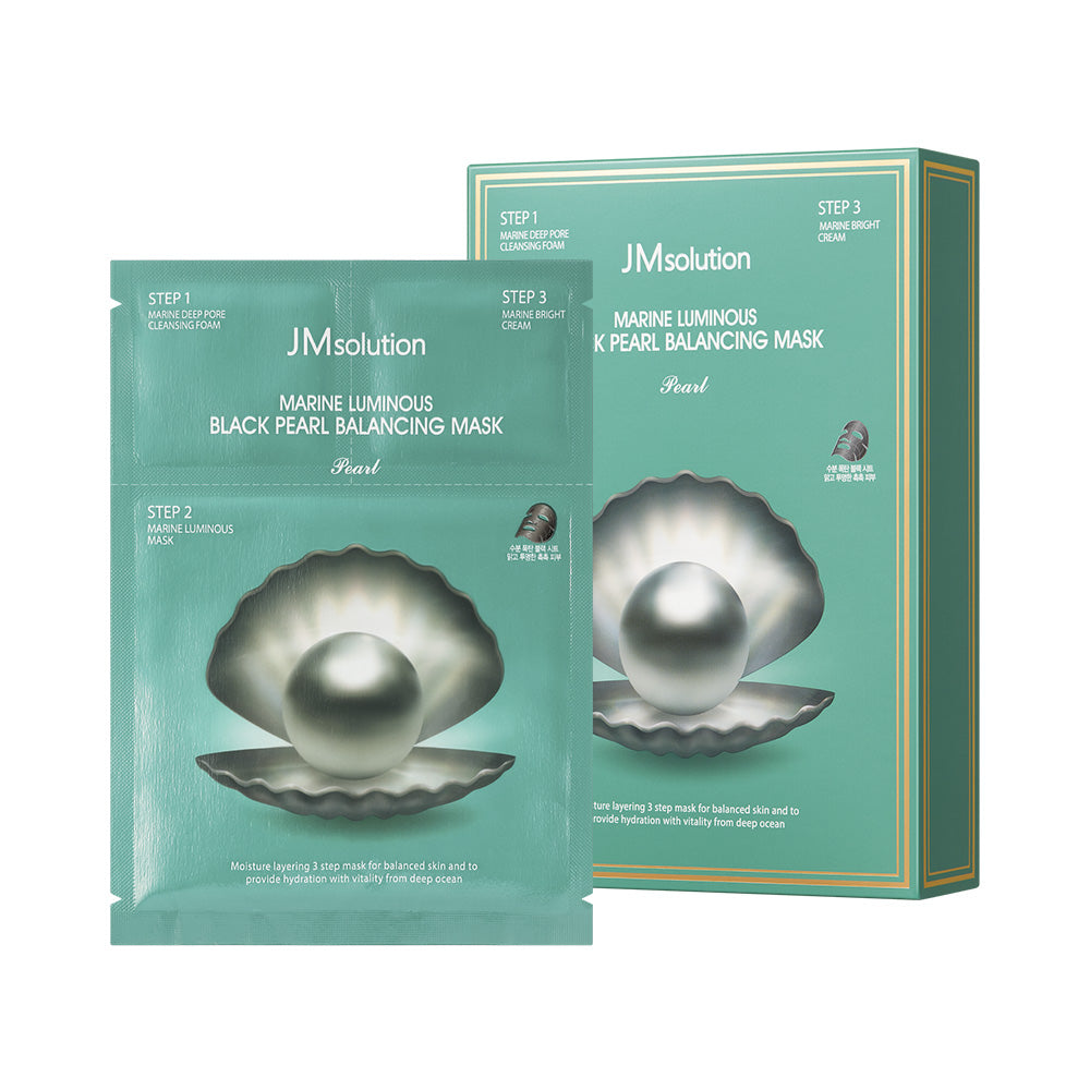 Marine Luminous Black Pearl Balancing 3 Step Mask (10 Sheets)