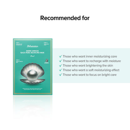 Marine Luminous Black Pearl Balancing 3 Step Mask (10 Sheets)