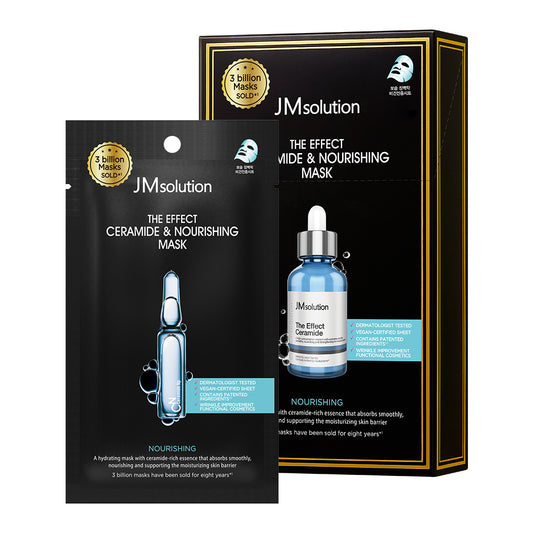 JMsolution The Effect Ceramide Nourishing Mask –  Korean Skincare for damaged and Skin barrier care 24ml x 10