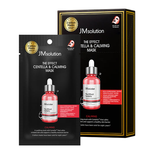 JMsolution THE EFFECT Centella Soothing  Mask – Calming  with Cica Extract , Korean Skincare for Sensitive and Irritated Skin 24ml x 10