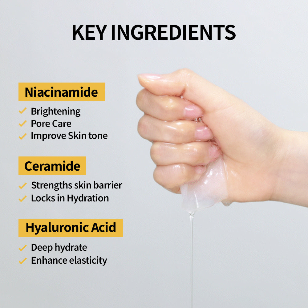JMsolution The Effect Niacinamide Brightening Face Mask – Hydrating & Tone-Up Sheet Mask with Niacinamide, Vegan Certified, 24ml x 10 Sheets